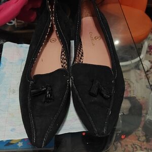 Cole Haan Black Suede Tassel Loafers